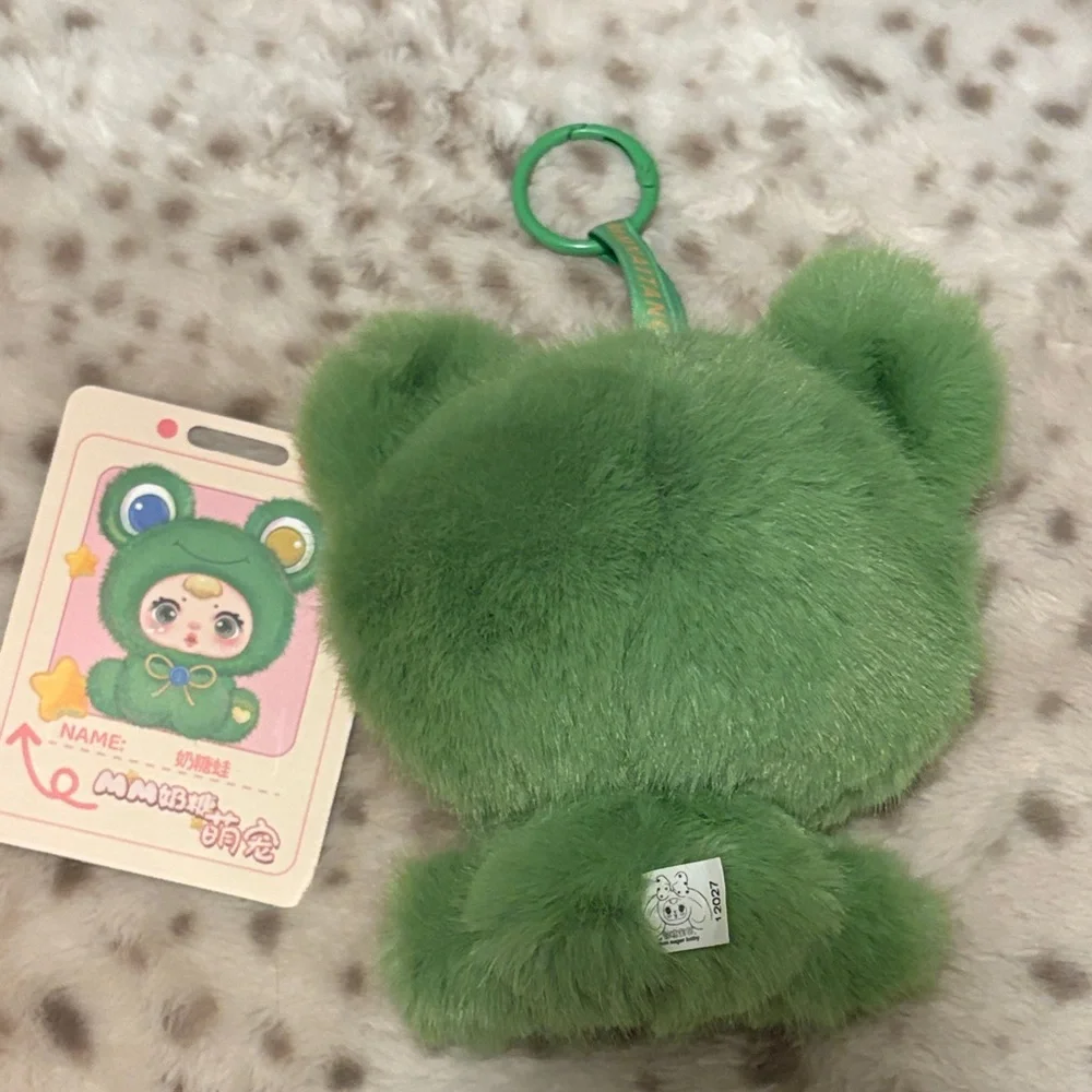 MM Sugar Baby CONFIRMED Green Plush Frog Plush Pendant with glitter marble eyes - Picture 3 of 3